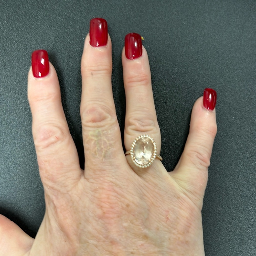 Gorgeous 14kt Rose gold and Morganite ring appraisal $3500